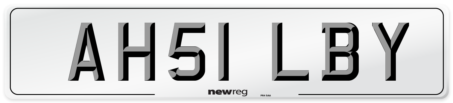 AH51 LBY Number Plate from New Reg